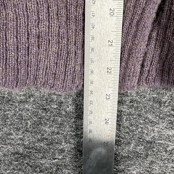 Loft Sweater Pullover Women S Small Purple Knit Long Sleeve Wool Round Neck - Picture 6 of 7